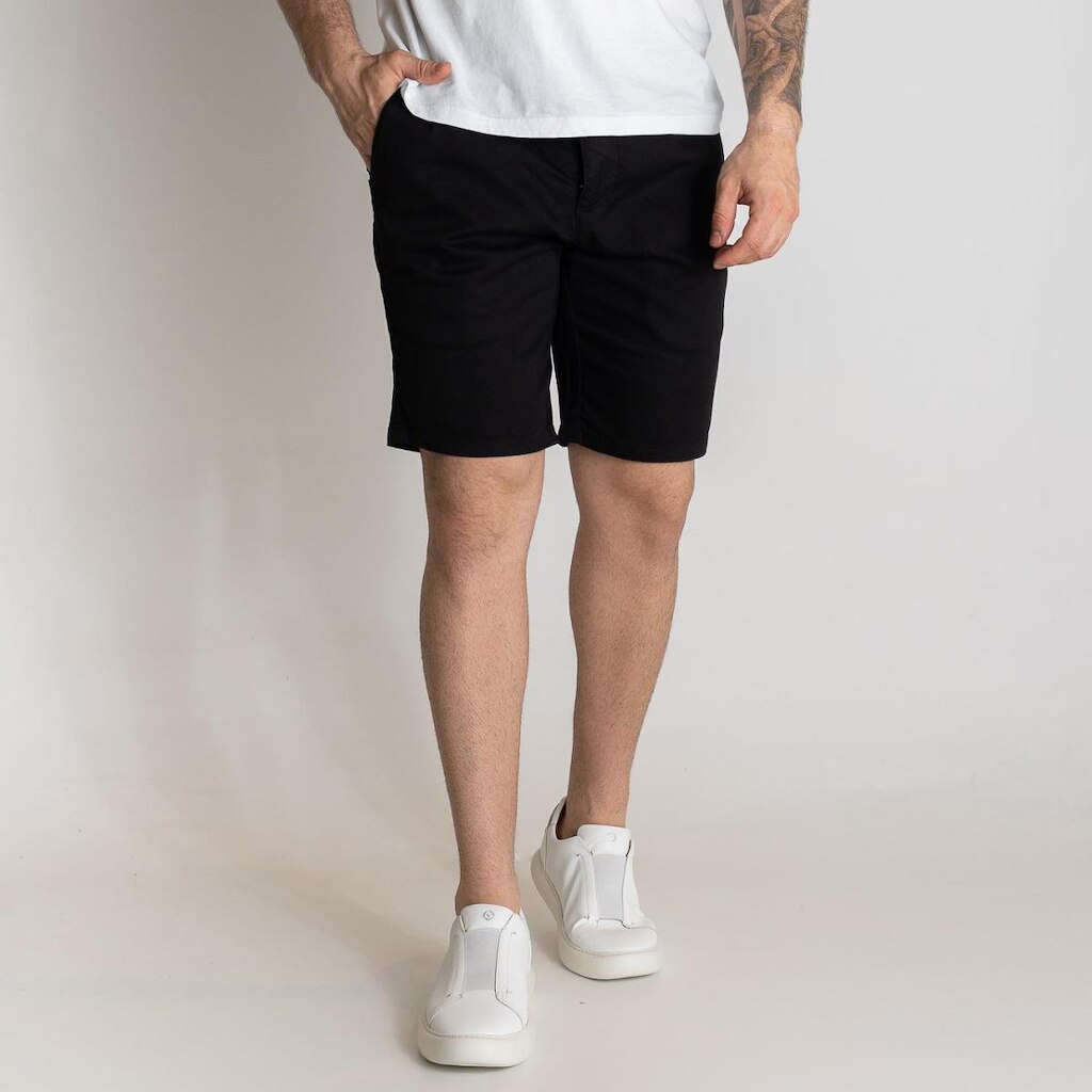 Bermuda Calvin Klein Bolsos Laterais Preta