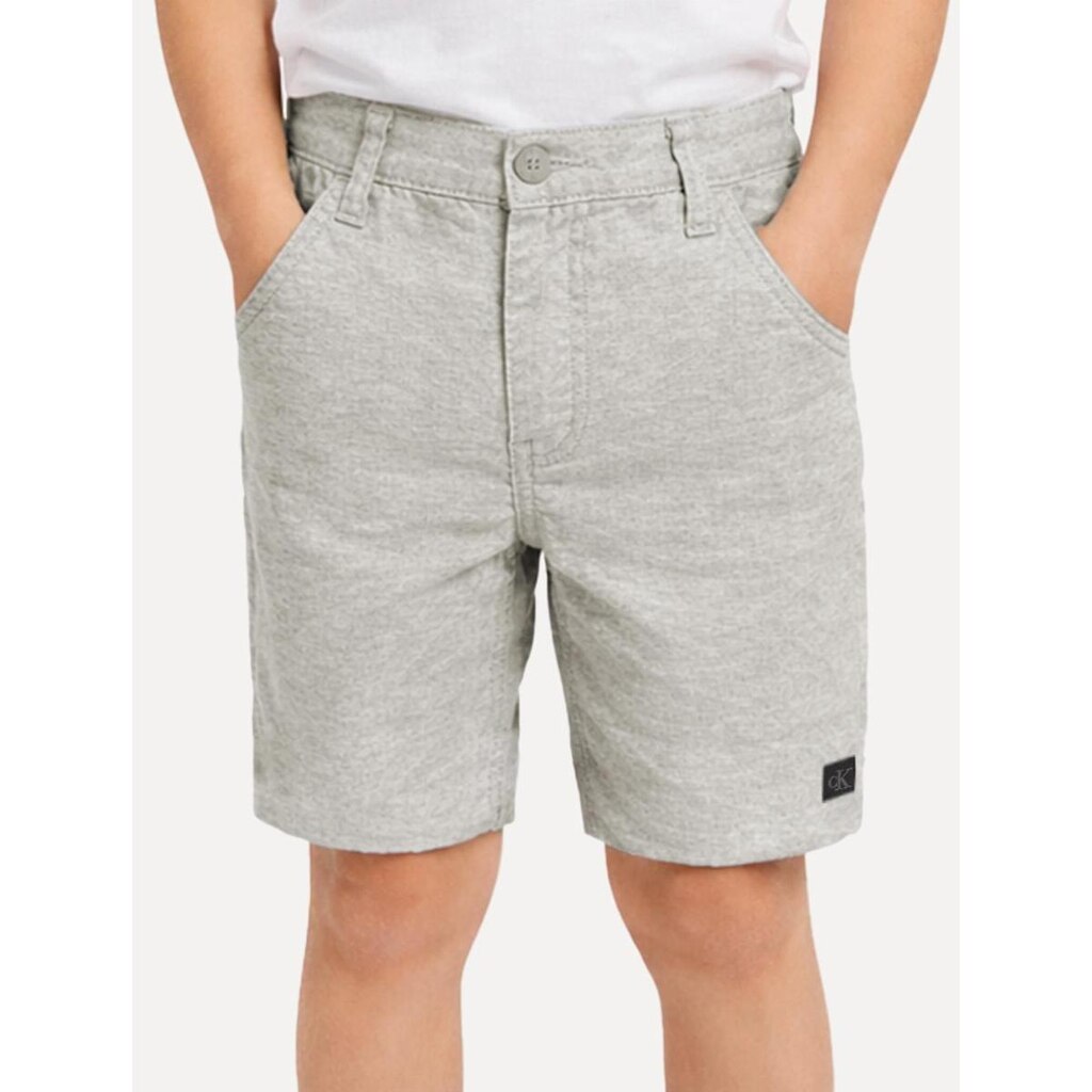 Bermuda Calvin Klein Jeans Infantil Skinny Caqui Claro