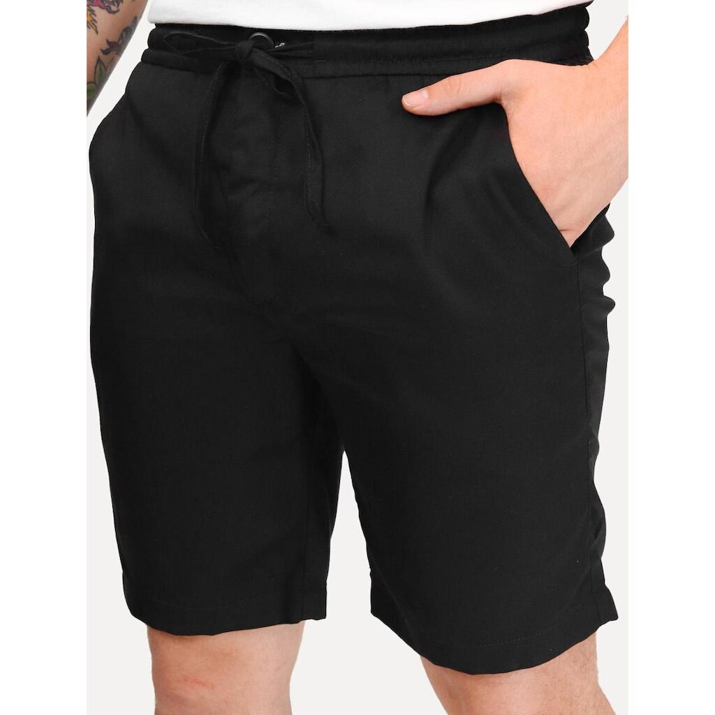 Bermuda Calvin Klein Jeans Masculina Chino Cotton Elastic Preta