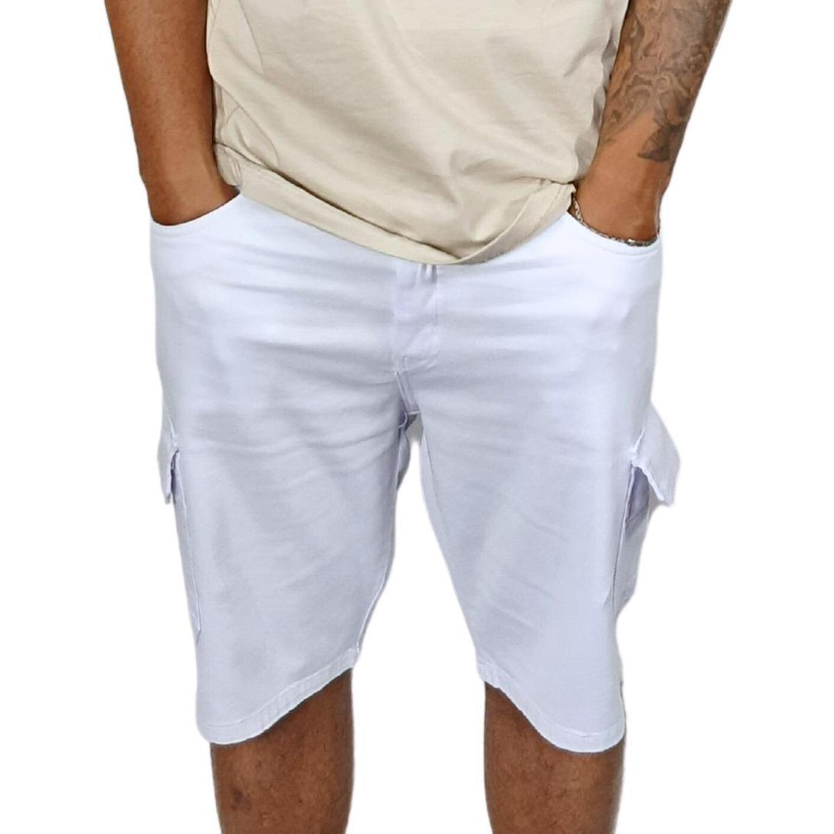 Bermuda Cargo Branca Fatal Masculina Branco 46 - Branco | Netshoes