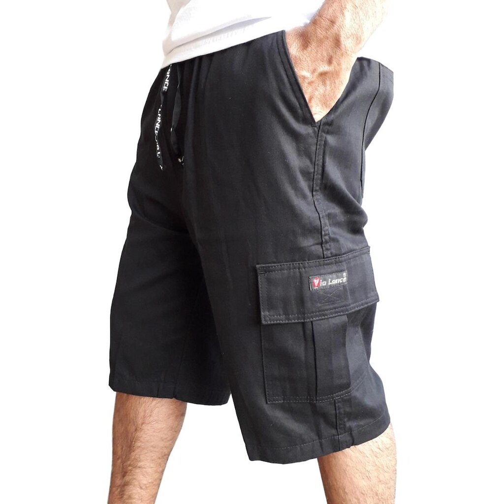 Bermuda Cargo Masculina 6 Bolsos Lateral Skate Militar