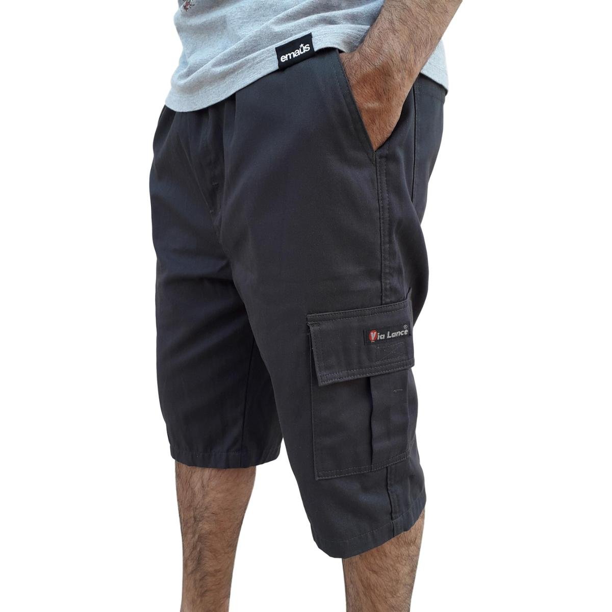 Bermuda Cargo Masculina 6 Bolsos Lateral Skate Militar Menor preço em Bermuda Cargo Masculina 6 Bolsos Lateral Skate Militar
