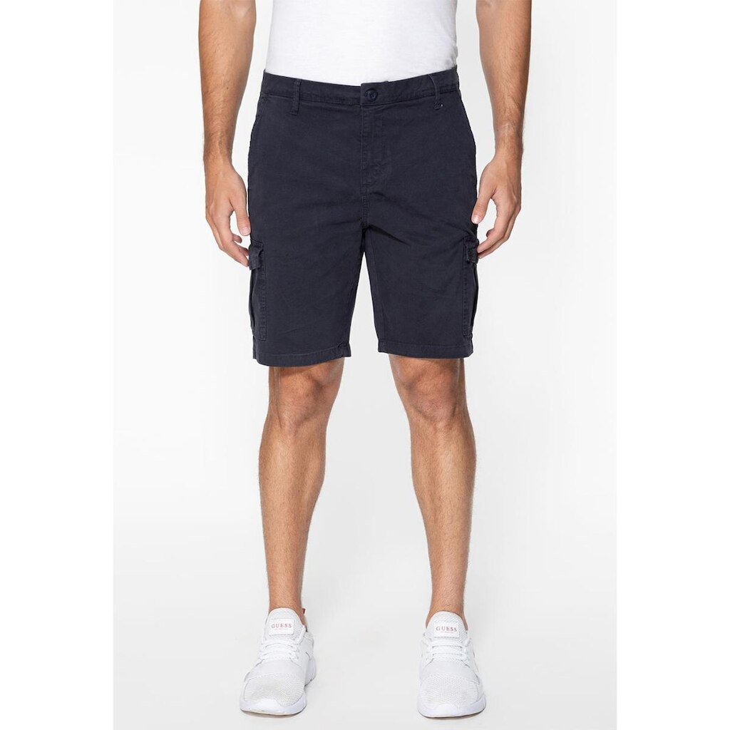 Bermuda Cargo Sarja Guess Azul Escuro