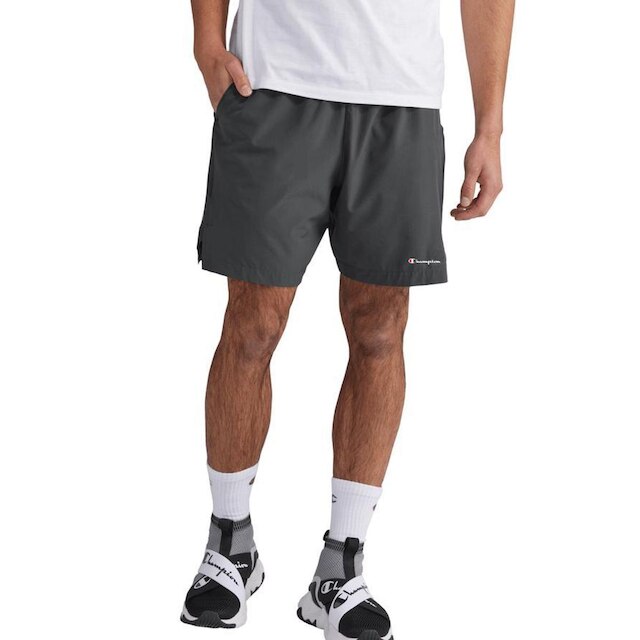 BERMUDA CHAMPION ATHLETIC TASLON MINI SCRIPT EMB - Preto | Netshoes