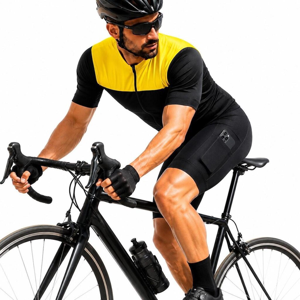 Bermuda Ciclismo com forro em Gel Dea Modas com proteção UV masculina