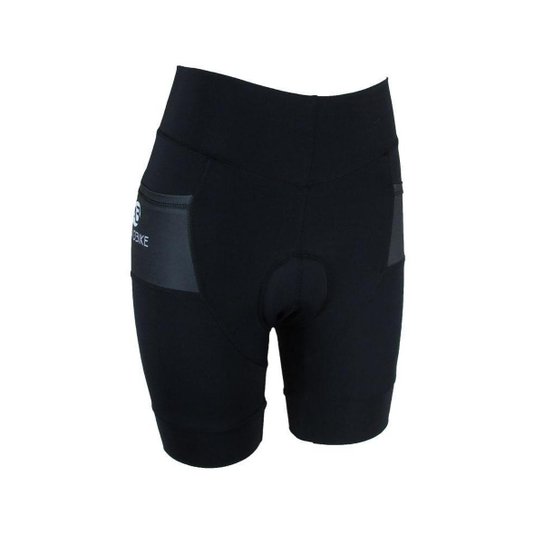 Bermuda Ciclismo Fem. Forro Pad Espuma Feminina - Preto Menor preço em Bermuda Ciclismo Fem. Forro Pad Espuma Feminina - Preto