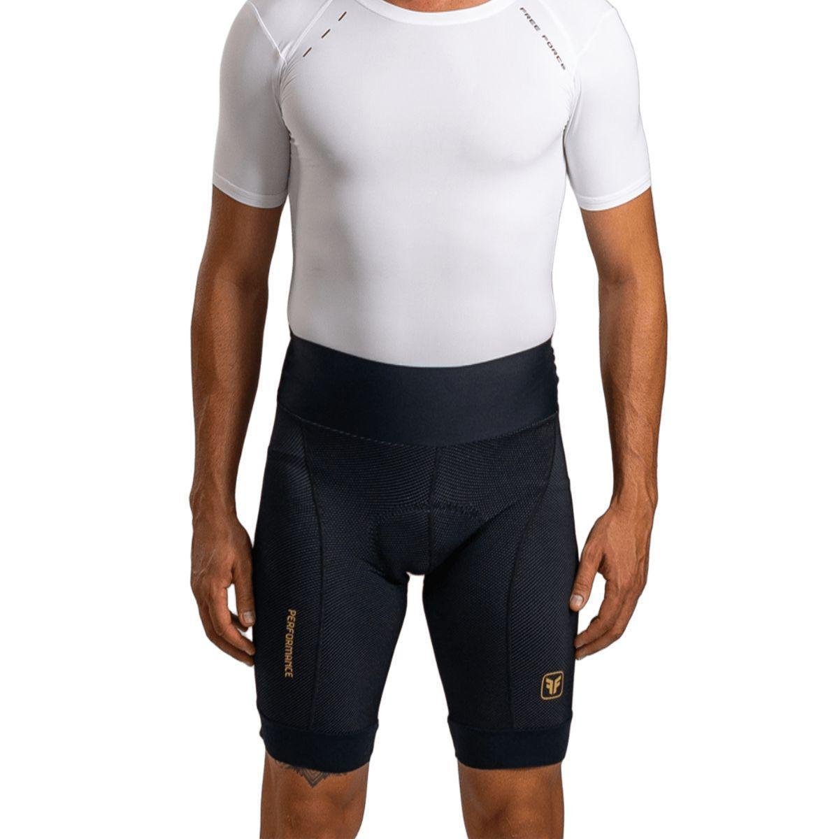 Bermuda ciclismo masculina Free Force Performance Invert Gel Menor preço em Bermuda ciclismo masculina Free Force Performance Invert Gel