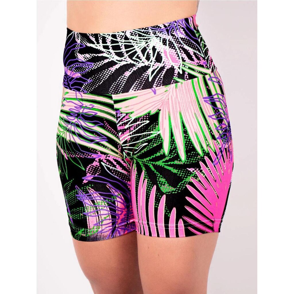 Bermuda Cintura Alta Feminina Estampada - Fitmoda
