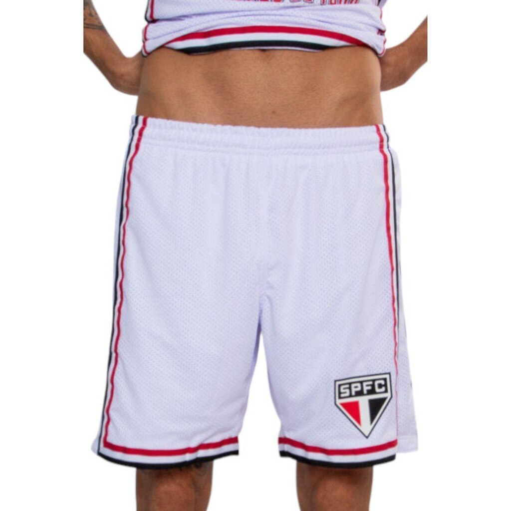 Bermuda Com Elástico Oficial São Paulo Escudo