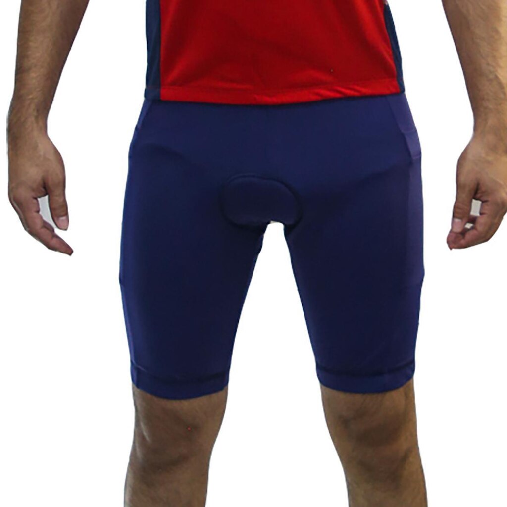 Bermuda com forro e bolso lateral para ciclismo DA Modas com proteção UV masculino