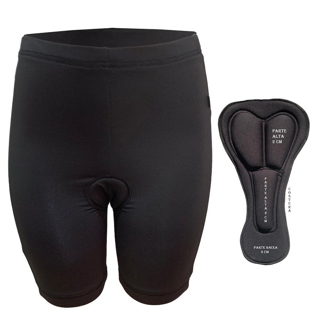 Bermuda com forro friso lateral DA Modas Tecido Poliéster Feminina