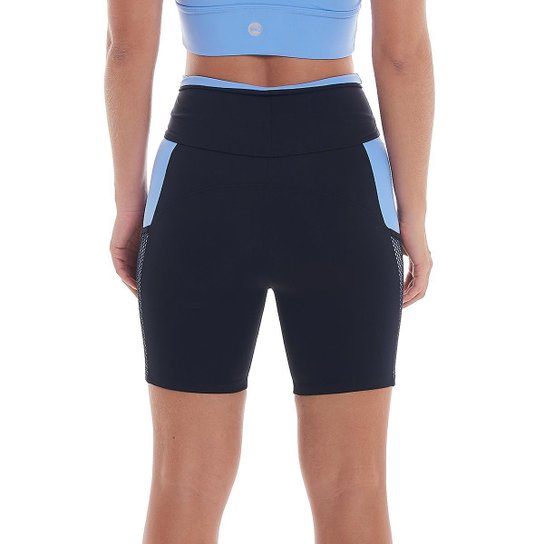 Bermuda Cross Azul Celeste Com Bolso Snd Fitness