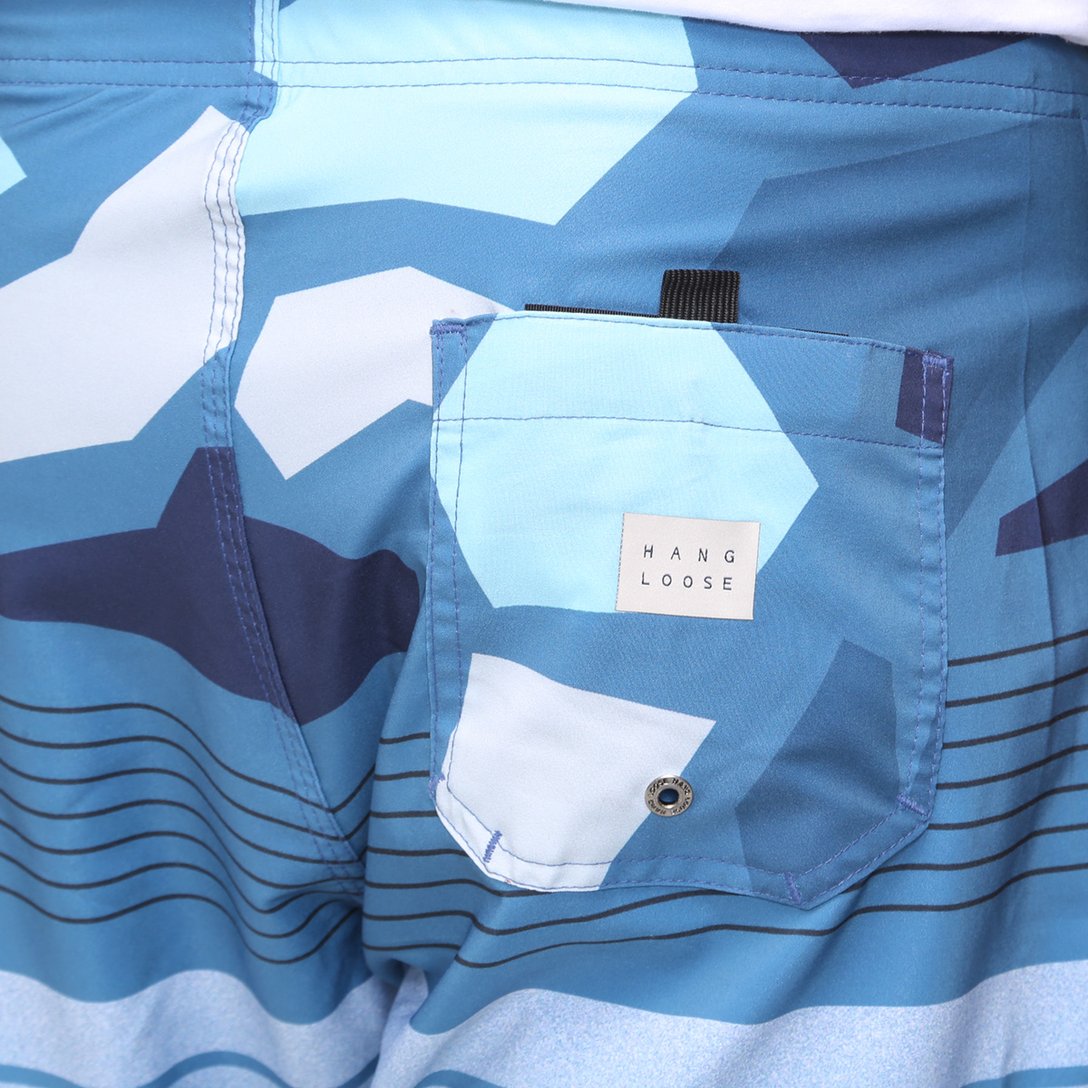 Bermuda D'Água Hang Loose Puzzle Masculina Azul Netshoes