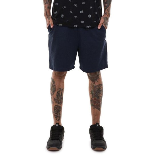 Bermuda DC Shoes Moletom Riot 2 Short Masculina - Marinho Menor preço em Bermuda DC Shoes Moletom Riot 2 Short Masculina - Marinho
