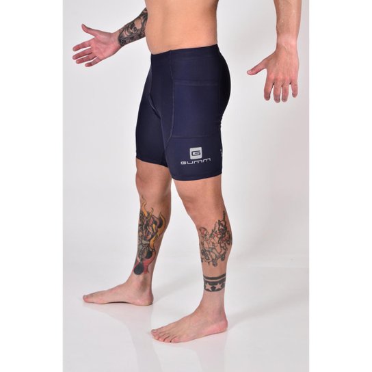 Bermuda de Compressão Gumm Multisport Run Navy Blue Masculina - Azul+Marinho