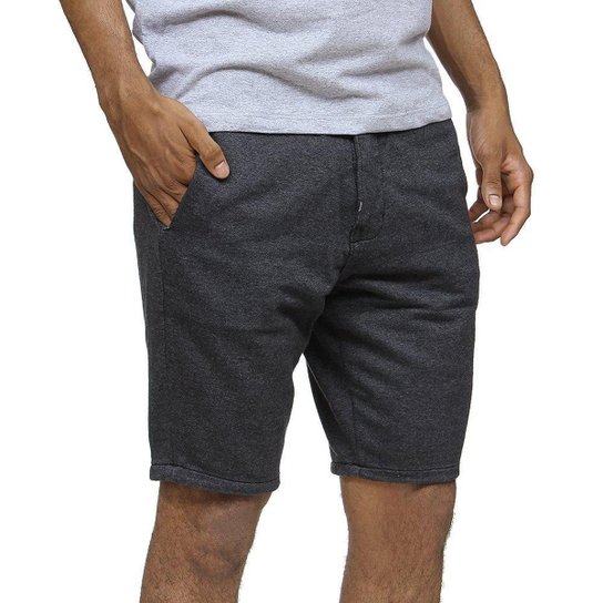 Bermuda de Moletom Masculina Wrangler Original Ci - Cinza Menor preço em Bermuda de Moletom Masculina Wrangler Original Ci - Cinza