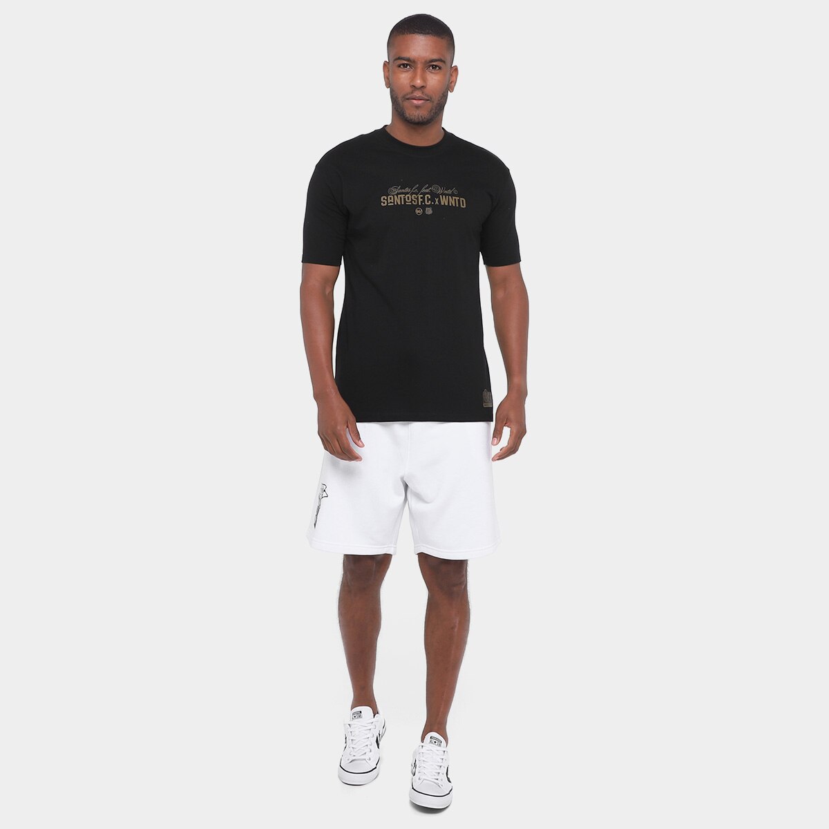 Bermuda de Moletom Santos Pela Bandeira que Ensina Masculina - 3