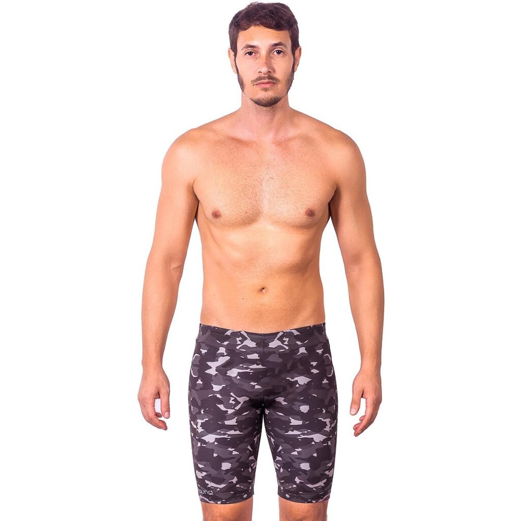 BERMUDA DE NATAÇÃO CAMUFLAGEM NOTURNA PROTEÇÃO UV 50+ KAUNA
