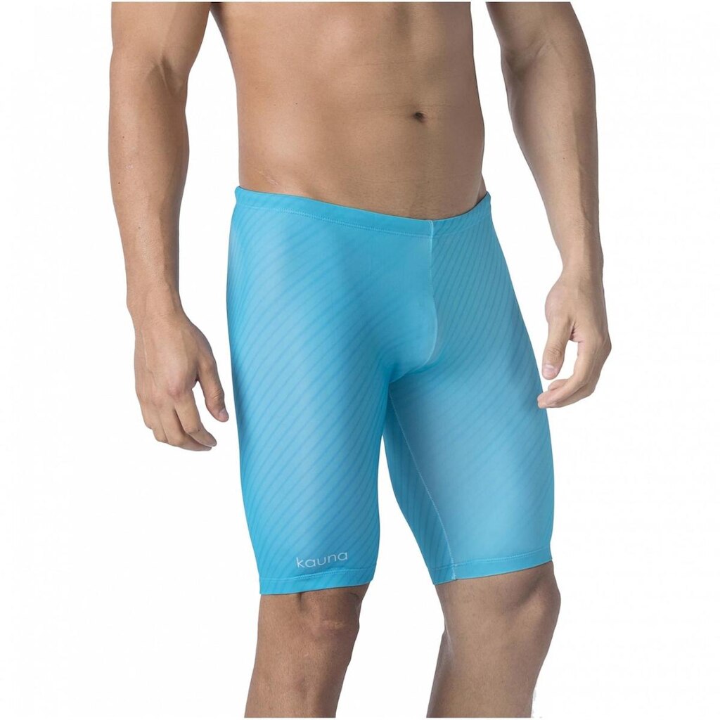 BERMUDA DE NATAÇÃO STRIPES AZUL CLARO COM PROTEÇÃO UV 50+ KAUNA