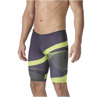 Bermuda De Natação Tech Wave  Fluor Kauna Swim Masculina