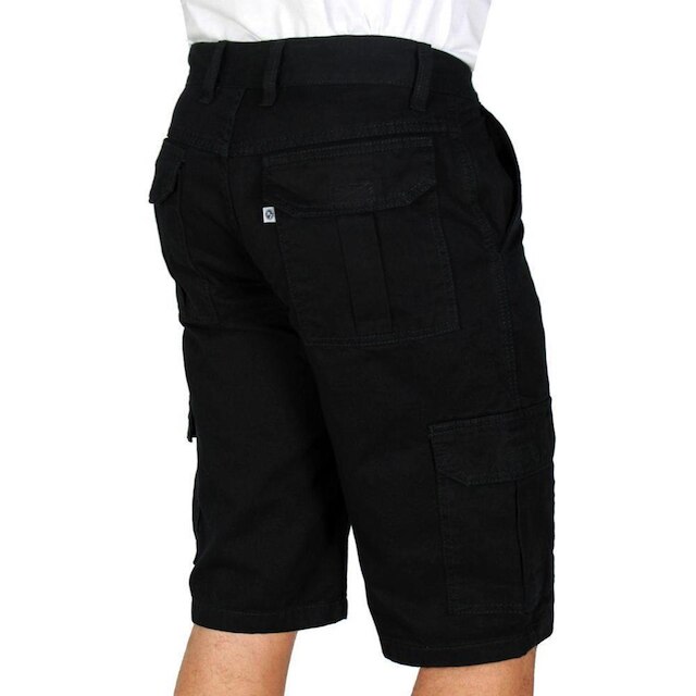 Bermuda De Sarja R7Jeans Masculina Modelo Cargo 100% Algodão Preta