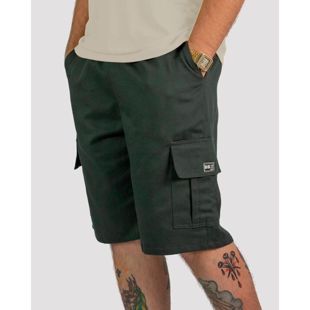 Bermuda DR7 Street Cargo Logo Classic - Chumbo