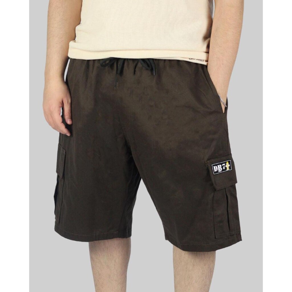 Bermuda DR7 Street Cargo Logo Hidrante - Marrom