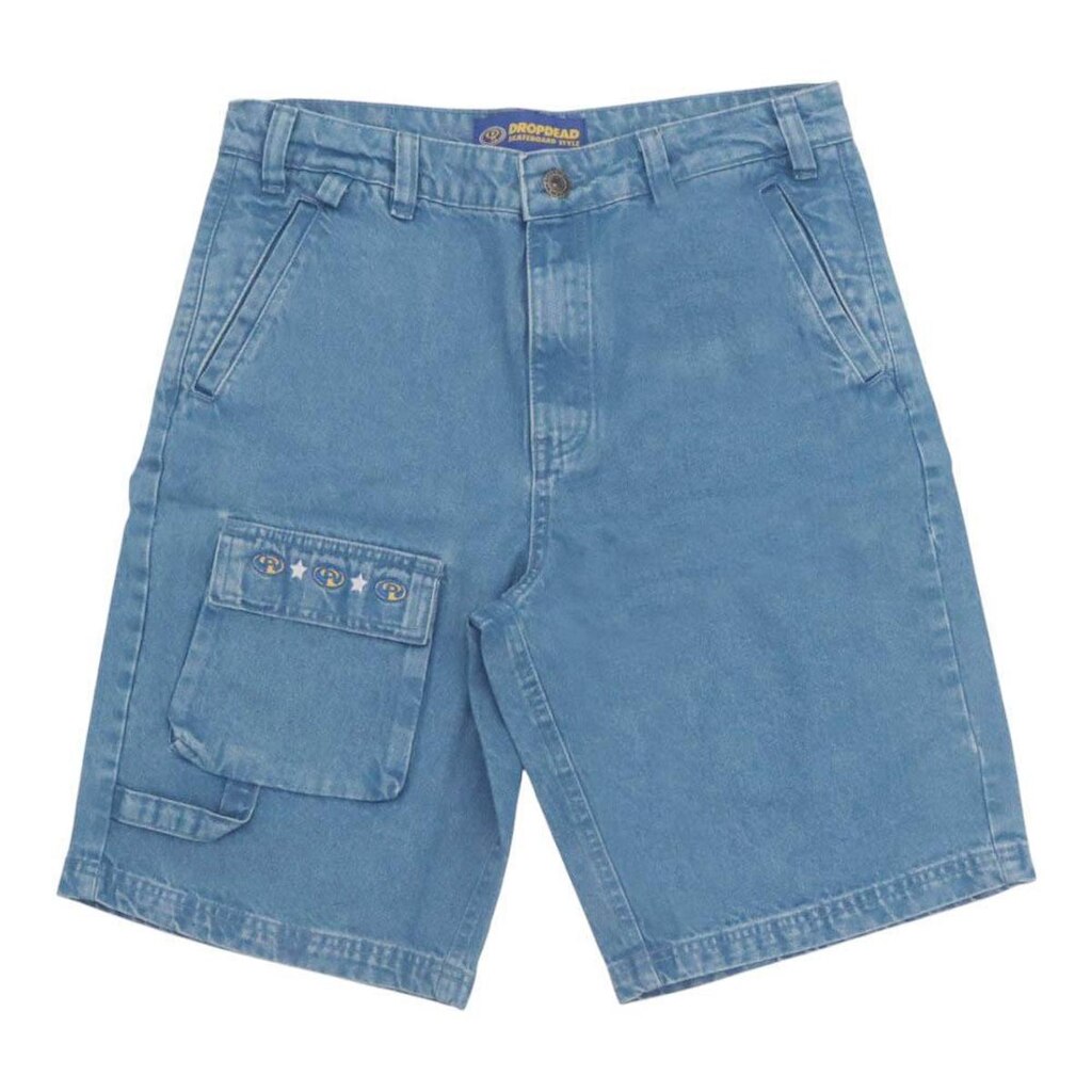 Bermuda Drop Dead Jeans Denin Pocket Short - Azul