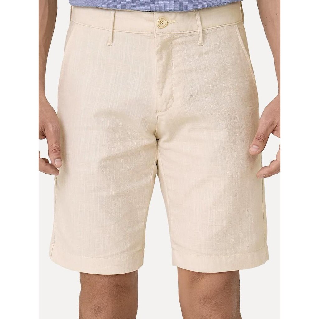 Bermuda Dudalina Masculina Slim Fit Textura Cáqui Claro