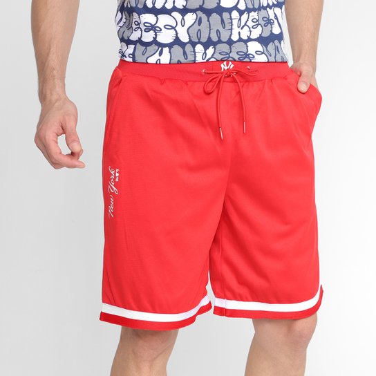 Bermuda Dupla Face New Era MLB Core Team New York Yankees Masculina - Vermelho+Marinho Menor preço em Bermuda Dupla Face New Era MLB Core Team New York Yankees Masculina - Vermelho+Marinho