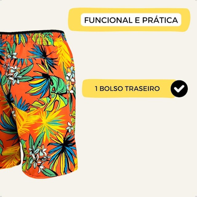 Bermuda Elastano Infantil Estampada Short Mauricinho Praia