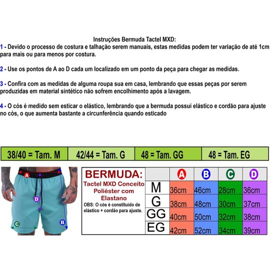 Bermuda em Tactel com Elastano Masculino Marphim Três Bolsos