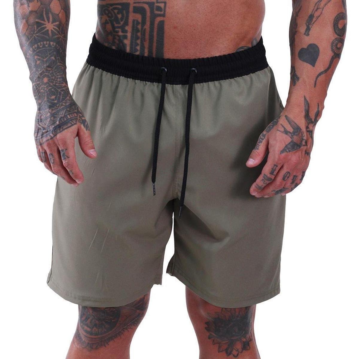 Bermuda em Tactel com Elastano Masculino Marphim Três Bolsos Menor preço em Bermuda em Tactel com Elastano Masculino Marphim Três Bolsos