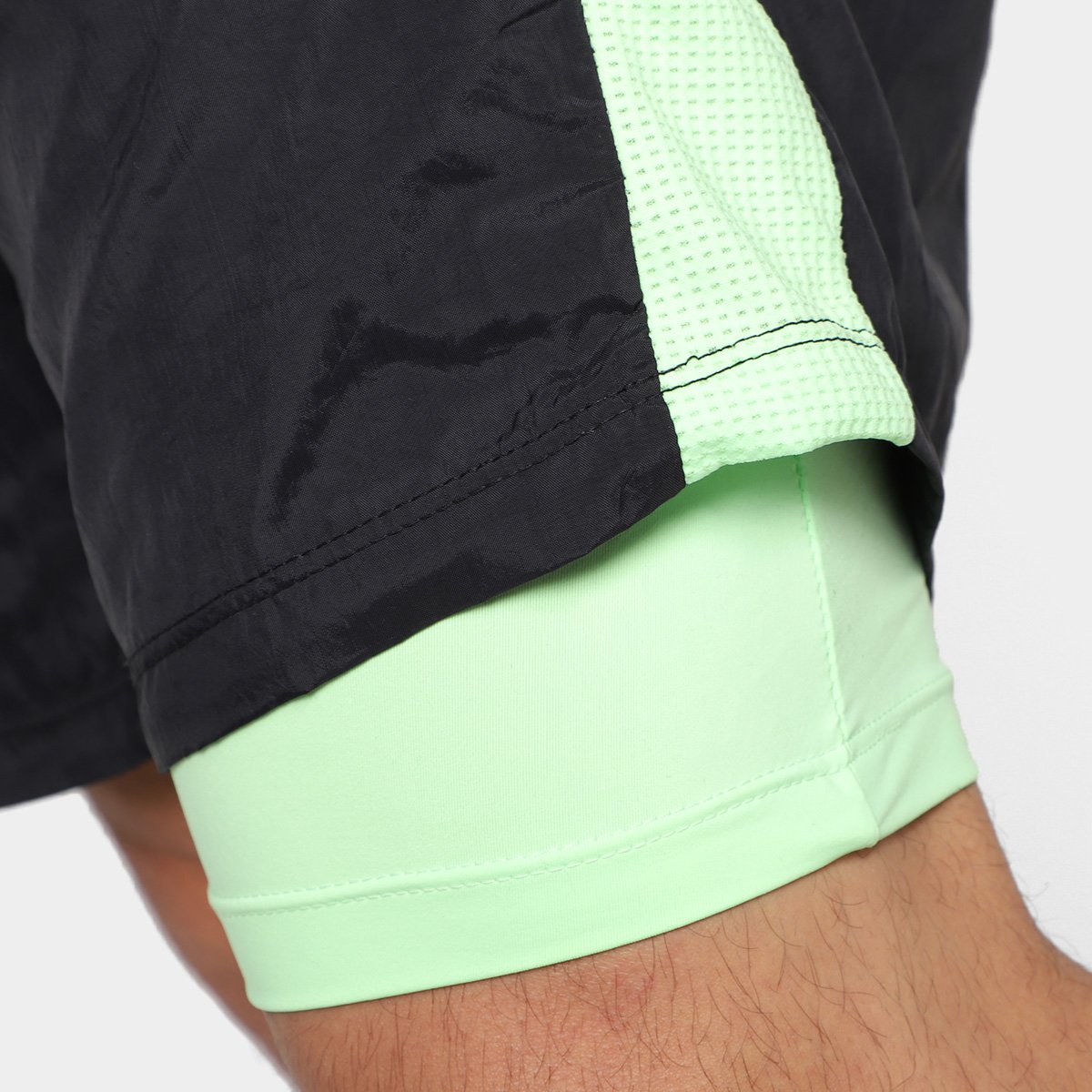 Bermuda Estilo Do Corpo Dupla Gym Masculina - 2