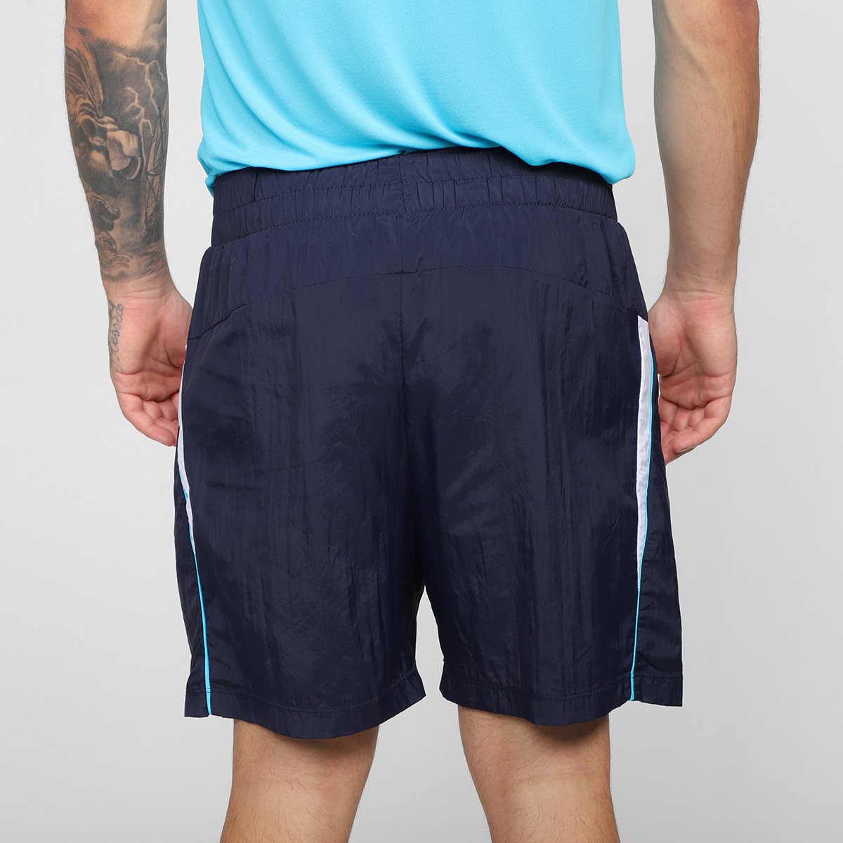 Bermuda Estilo Do Corpo Dupla Sport Masculina - 1