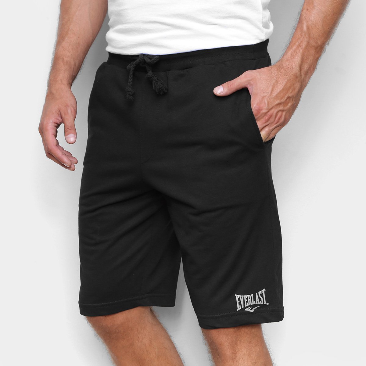 Bermuda Everlast Moletom Logo Masculina Menor preço em Bermuda Everlast Moletom Logo Masculina