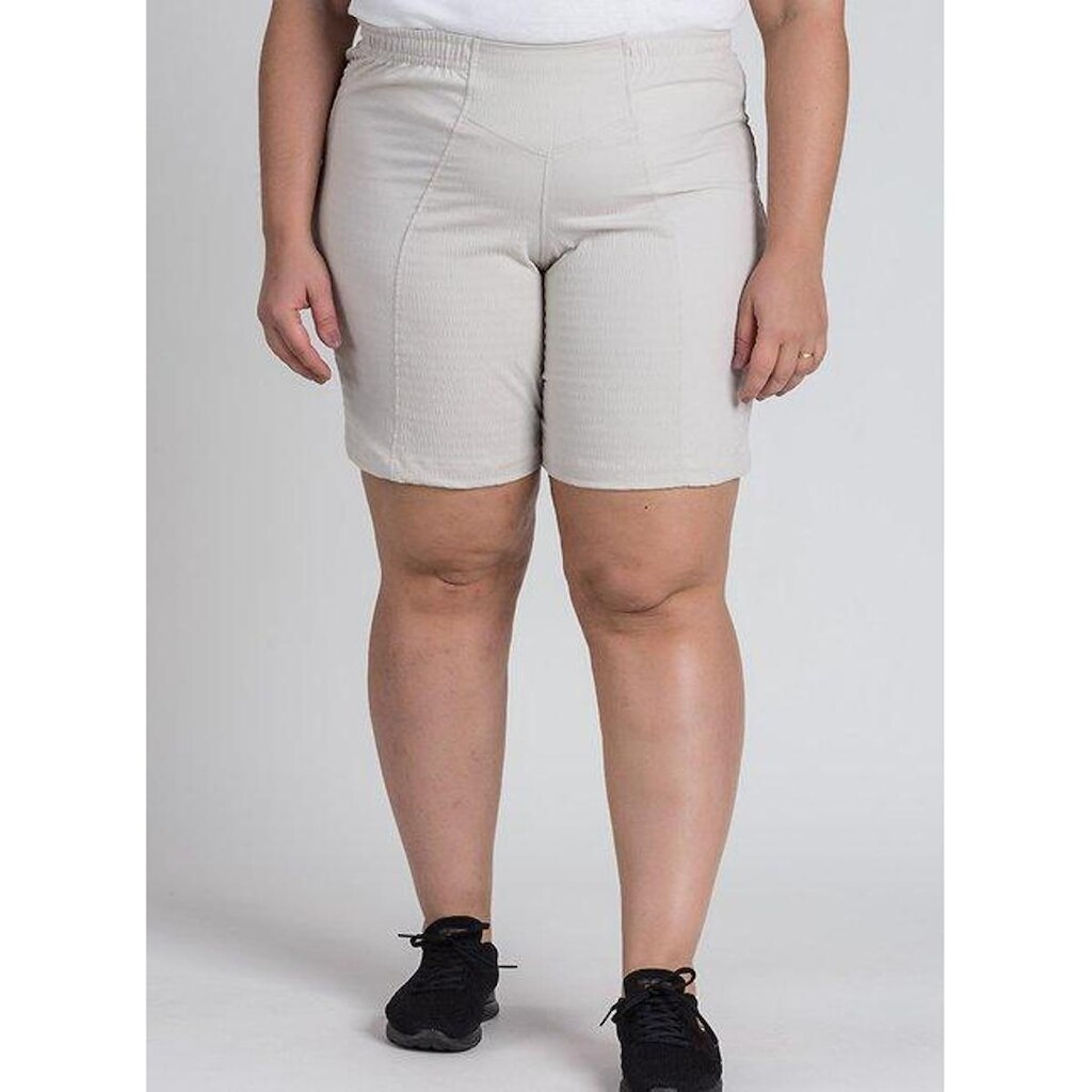 Bermuda Femina Plus Size Cós Elástico Ana Ruga - Serena
