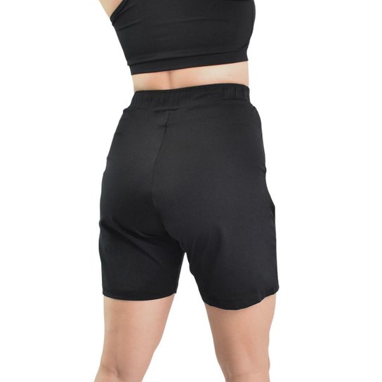 Bermuda Feminina Activitta Esportiva Treino Poliamida Preta (PRETO GG)