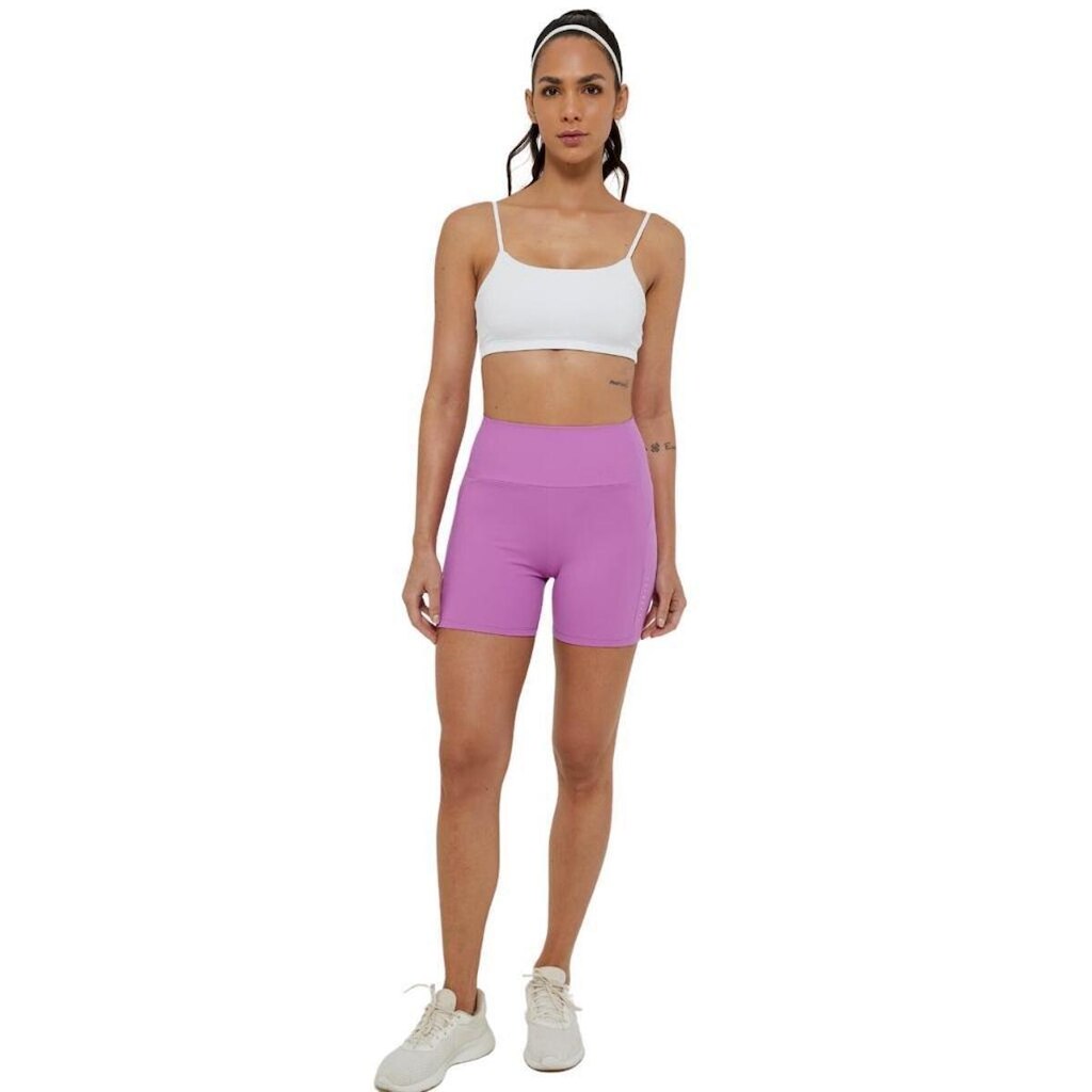 Bermuda Feminina Alto Giro Hyper Refletivos - Rosa M Rosa