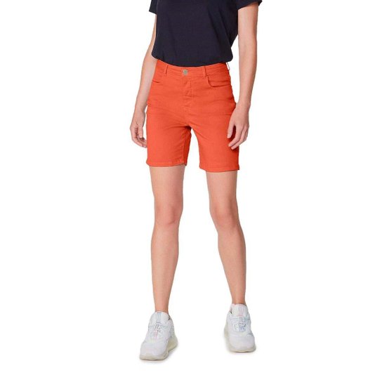 Bermuda Feminina Ciclista Em Sarja - HB6JLM5SN4 - Laranja Menor preço em Bermuda Feminina Ciclista Em Sarja - HB6JLM5SN4 - Laranja