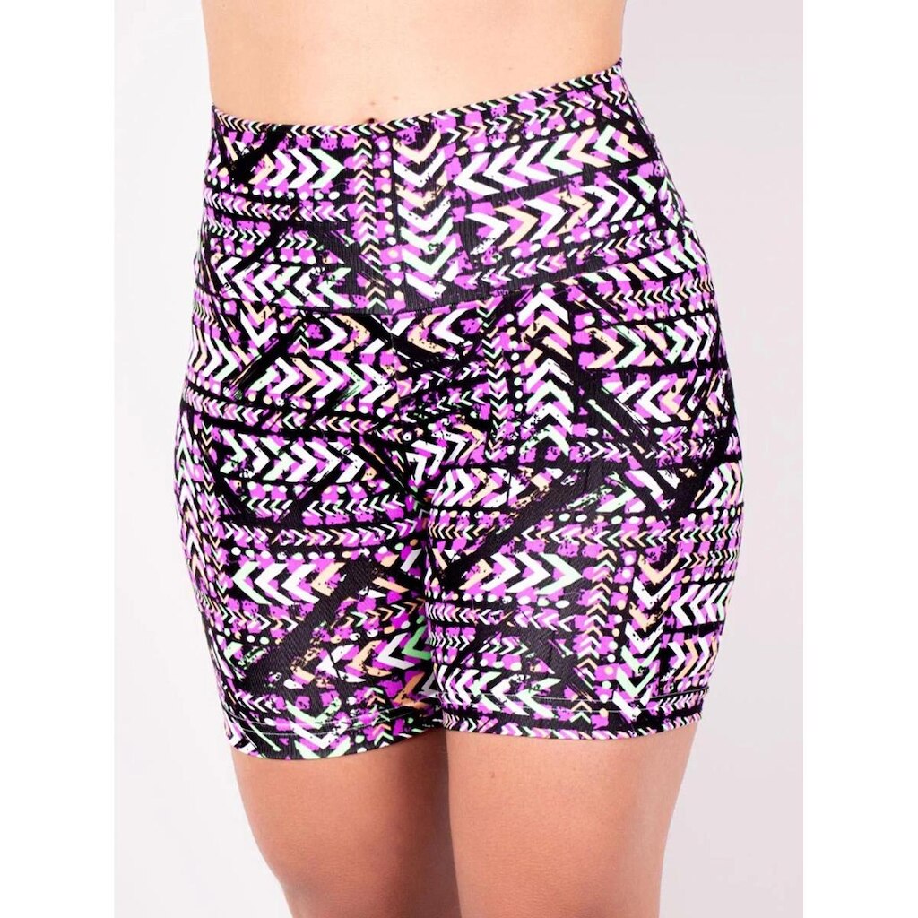 Bermuda Feminina Cintura Alta Estampada - Fitmoda