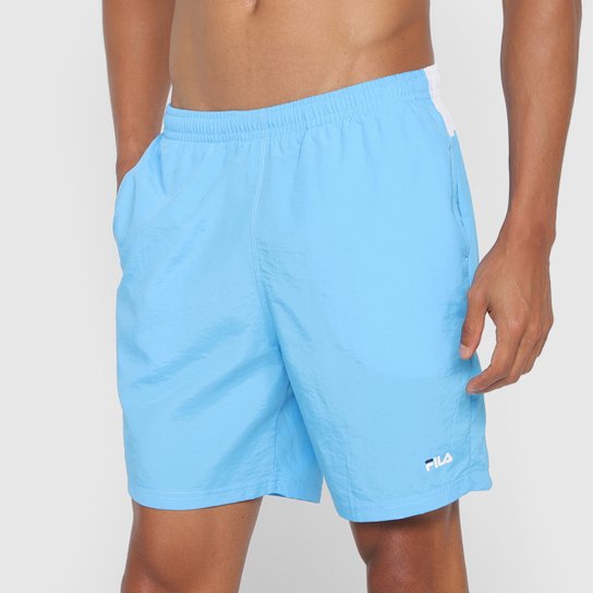 Bermuda Fila Essential Masculina - Azul Claro+Branco é ruim? Bermuda Fila Essential Masculina - Azul Claro+Branco é boa?