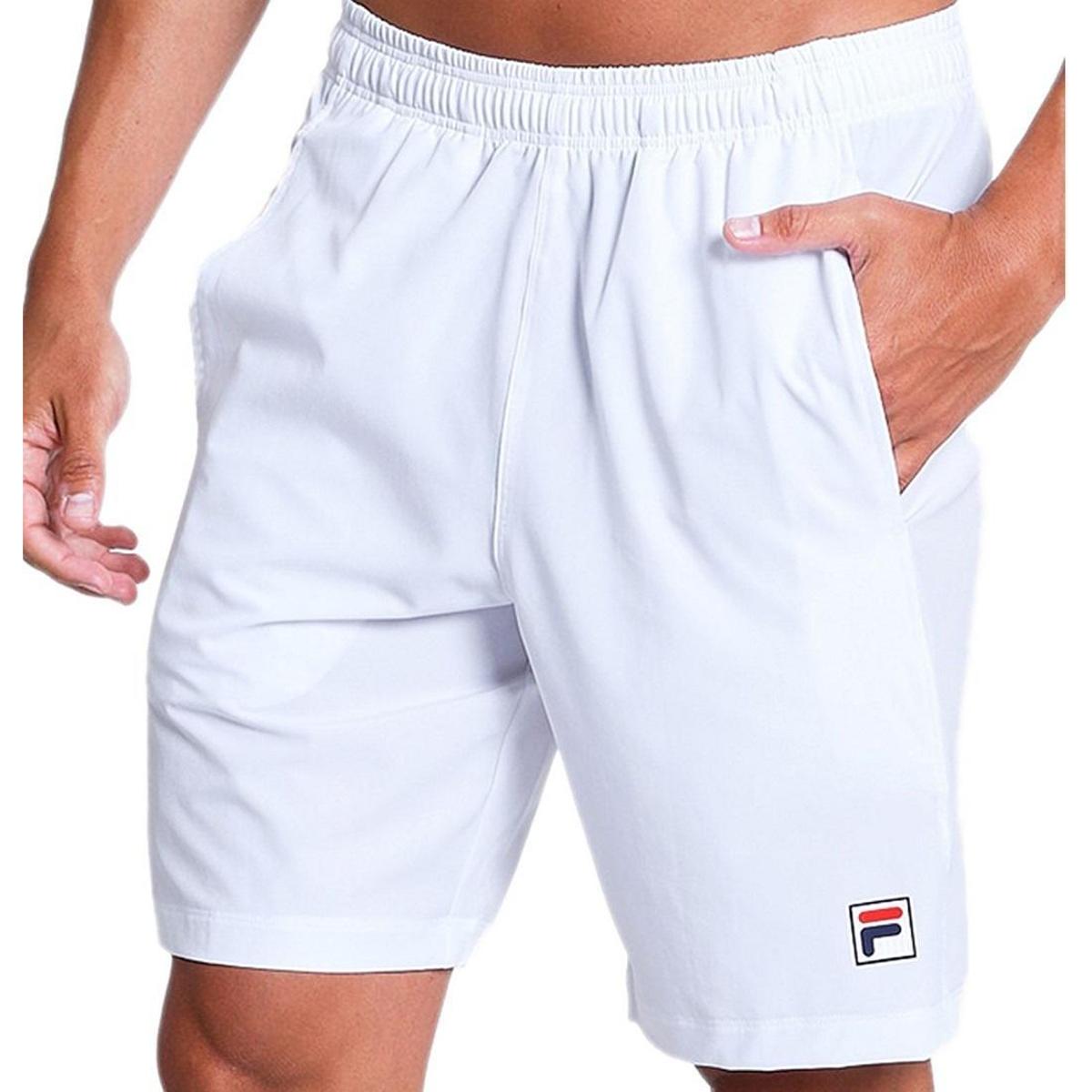 Bermuda Fila Player Fbox II Masculino Branco Menor preço em Bermuda Fila Player Fbox II Masculino Branco