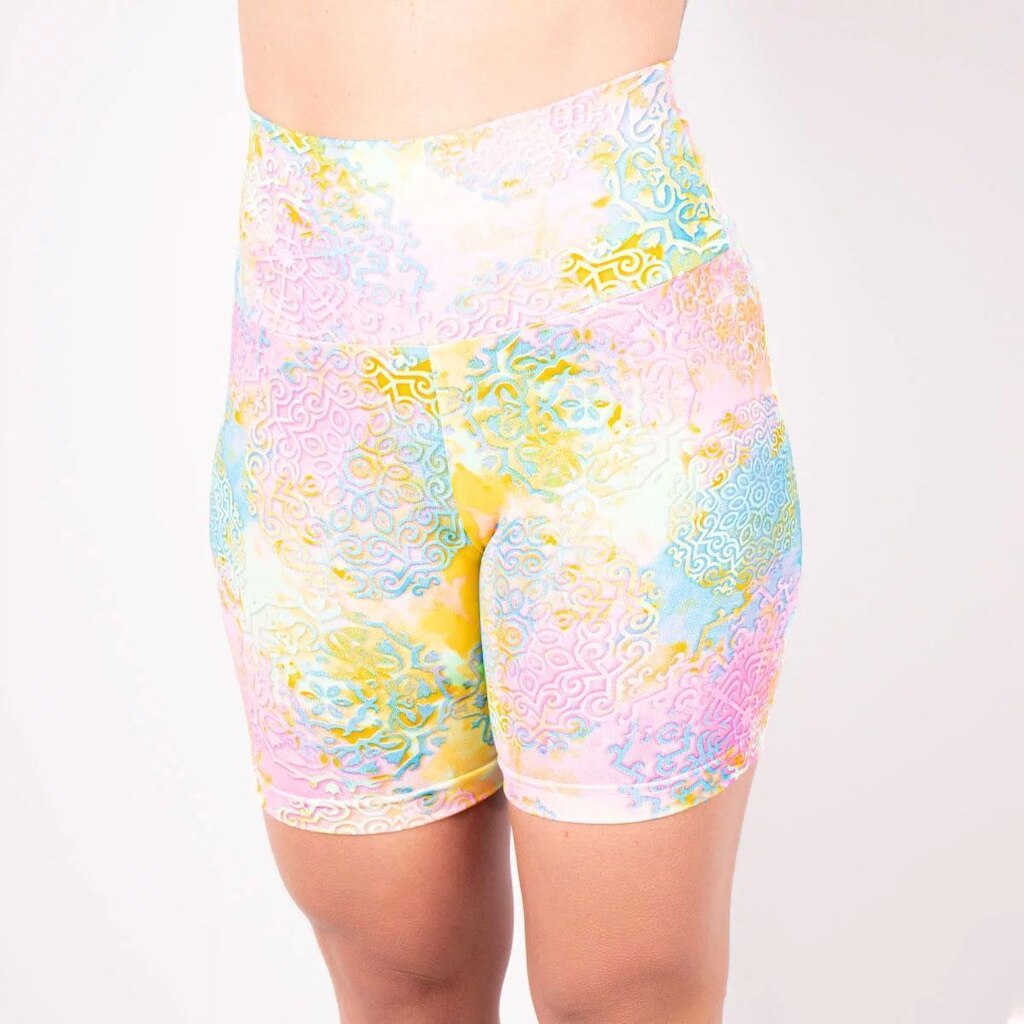 Bermuda Fitness Cintura Alta Estampada - Fitmoda