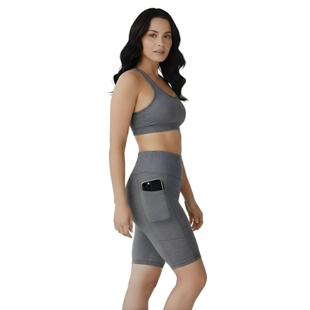 Bermuda Fitness Feminina Com Bolsos Laterais