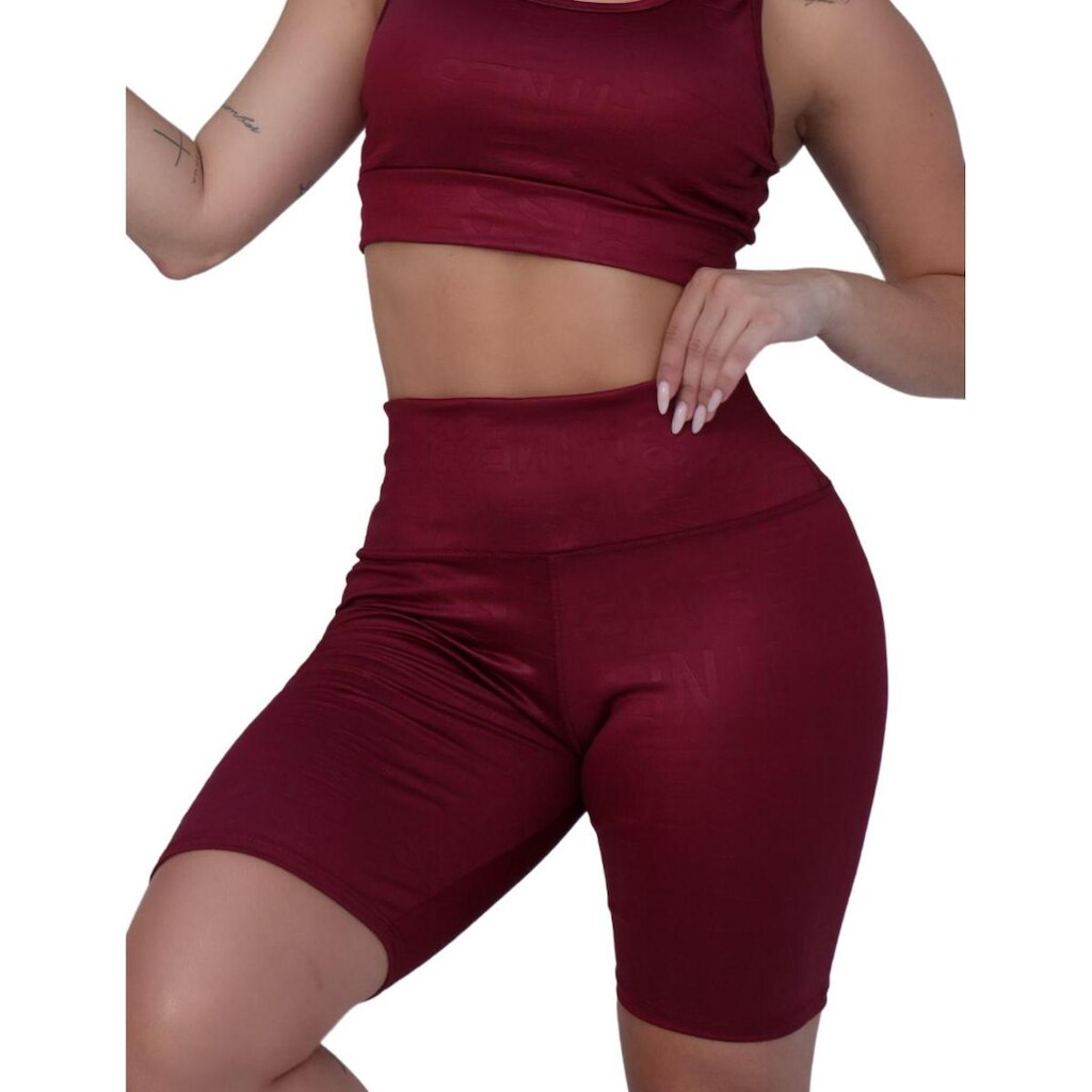 Bermuda Fitness Zero Transparência em Alto Relevo