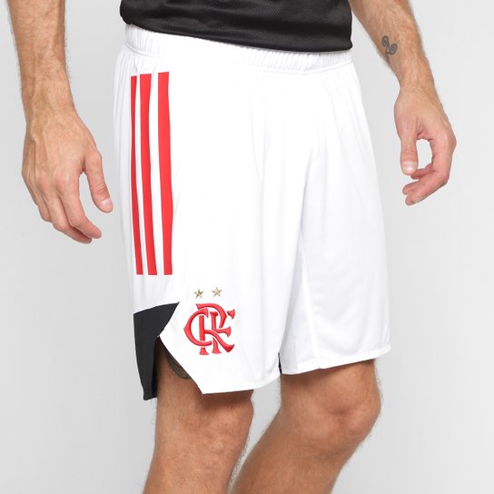 Bermuda Flamengo Basquete Adidas 1 Masculina - Branco Menor preço em Bermuda Flamengo Basquete Adidas 1 Masculina - Branco
