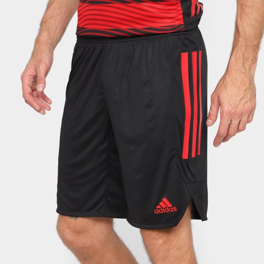 Bermuda Flamengo Basquete Adidas 2 Masculina - Preto Menor preço em Bermuda Flamengo Basquete Adidas 2 Masculina - Preto