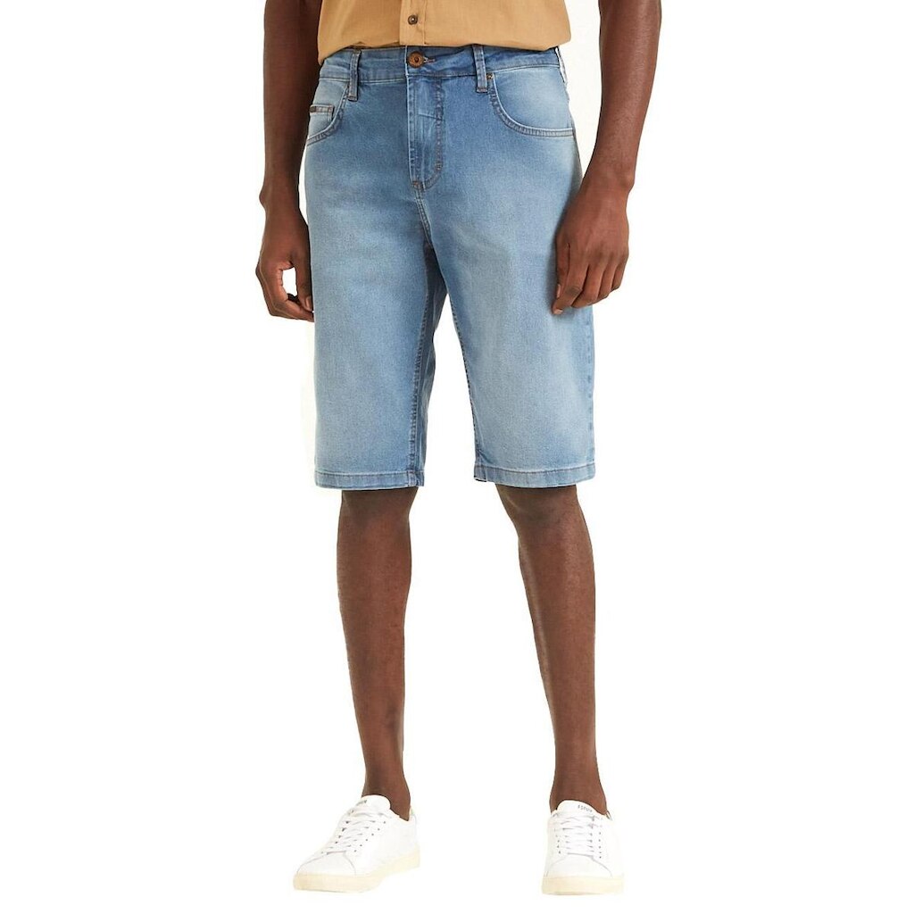 Bermuda Forum Jeans Masculina Regular Thiago Azul Médio