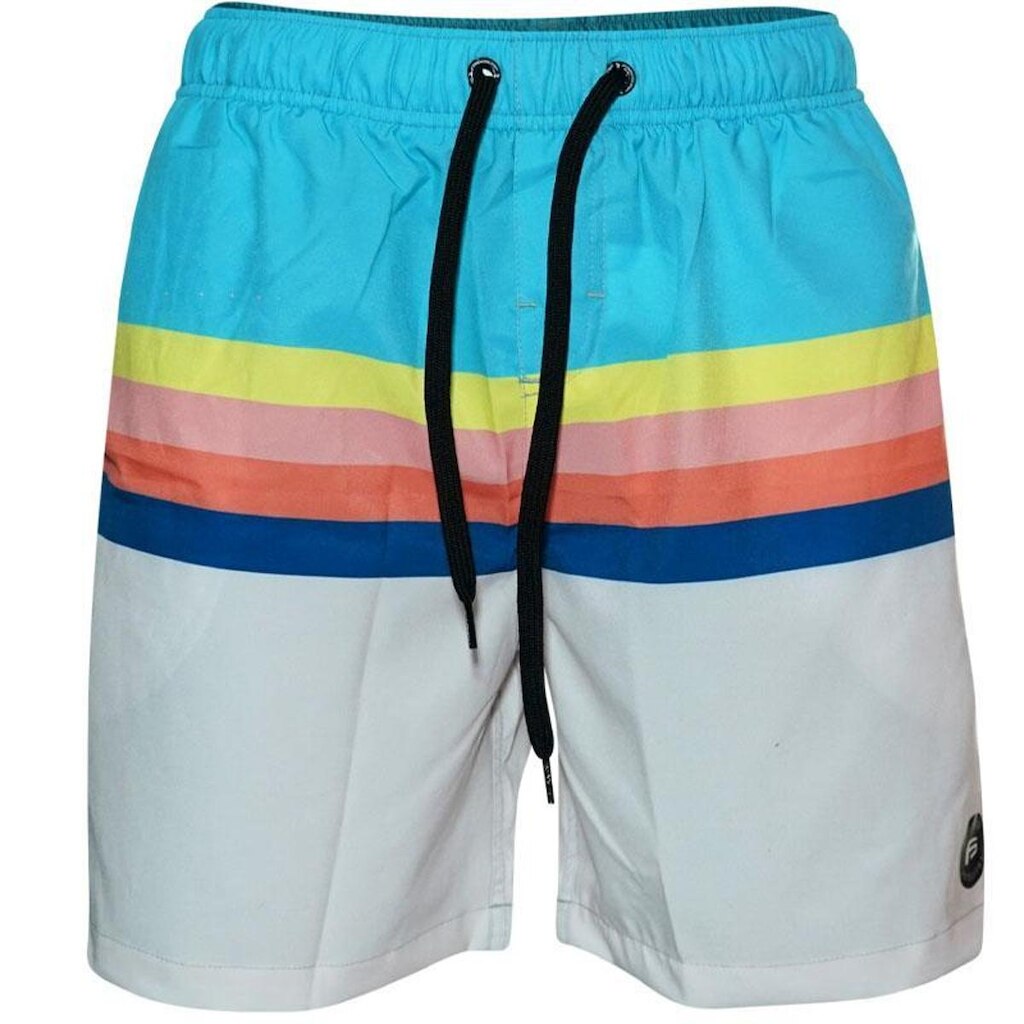 BERMUDA FREESURF ELASTICO LINES MULTICOLOR PRAIA MASCULINA